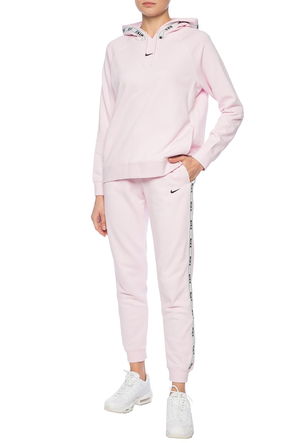 Nike tracksuit cheap pink stripe